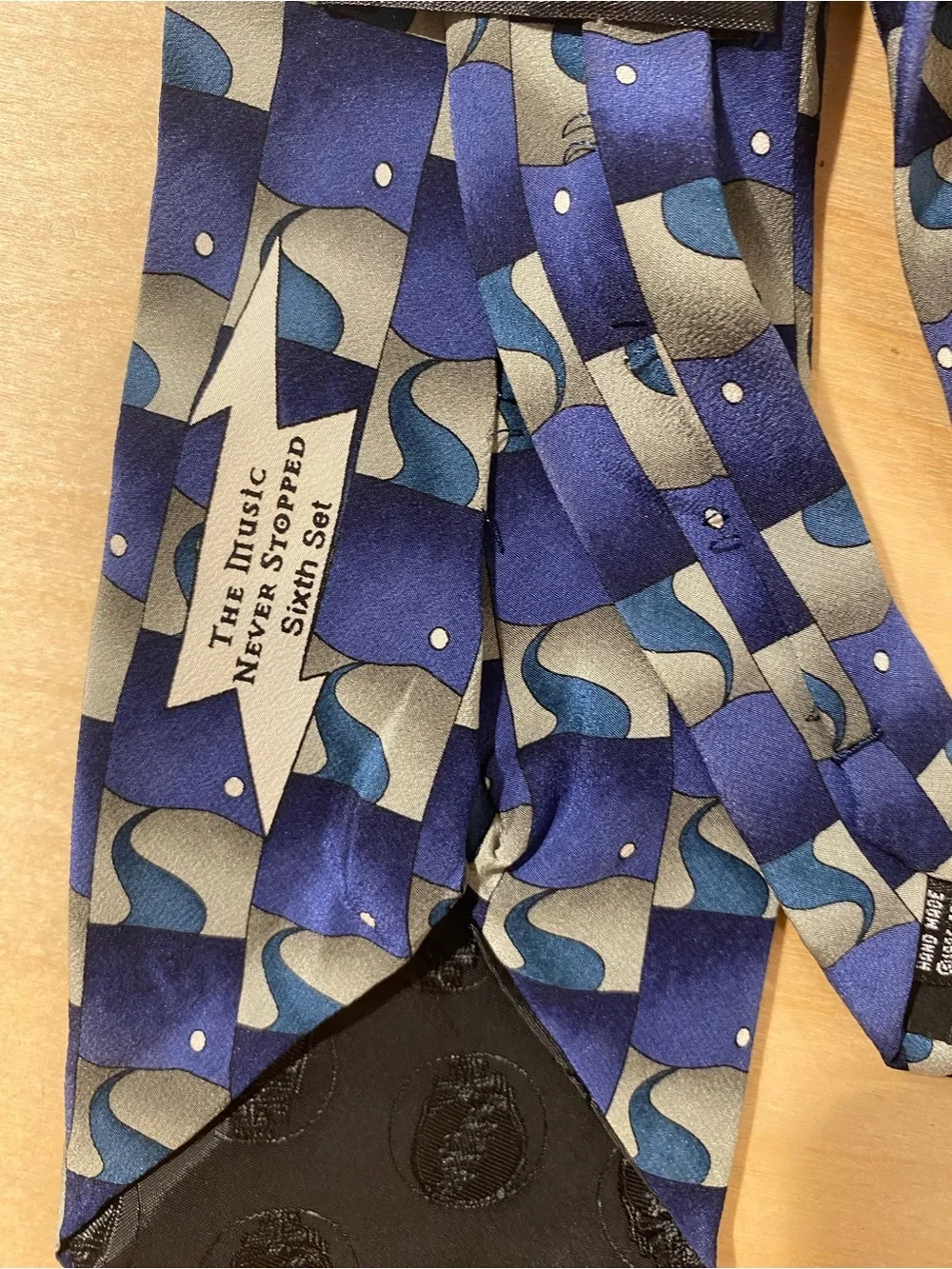 Grateful Dead Blue and Light Blue Geometric Tie (RO)